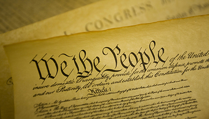 Image of the U.S. Constitution.