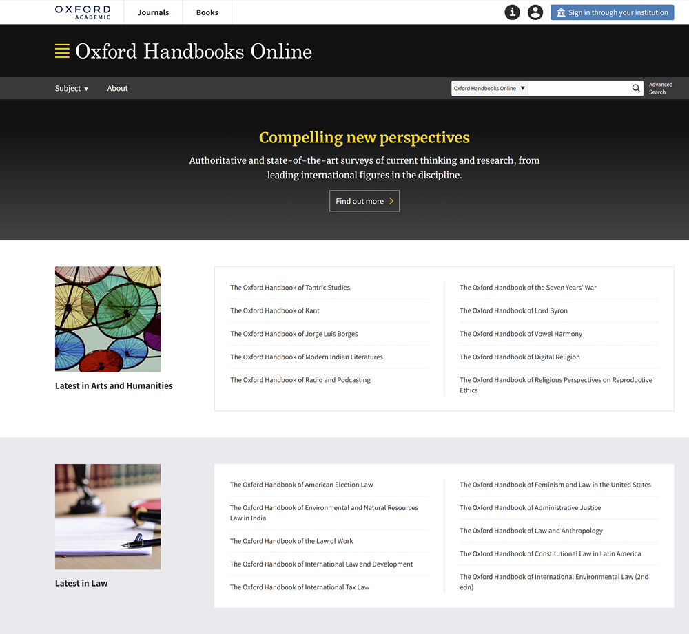 Oxford Handbooks