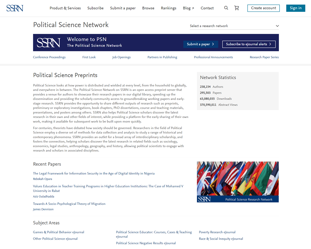 Political Science Network (SSRN)
