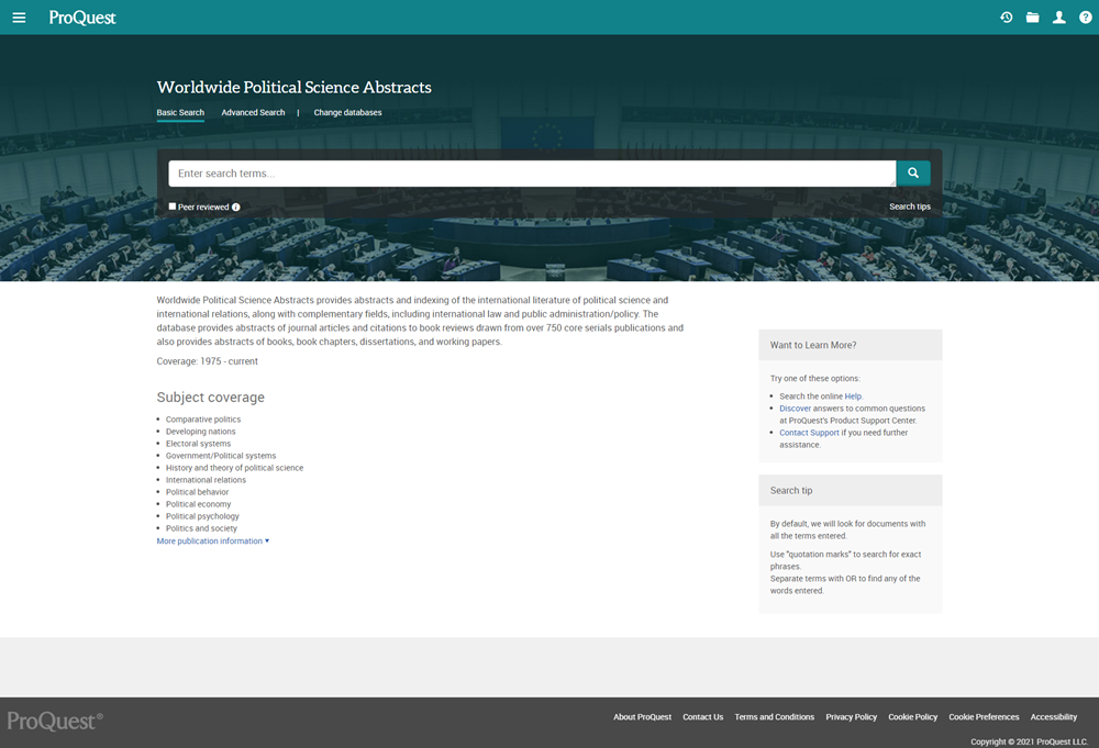 Worldwide Political Science Abstracts