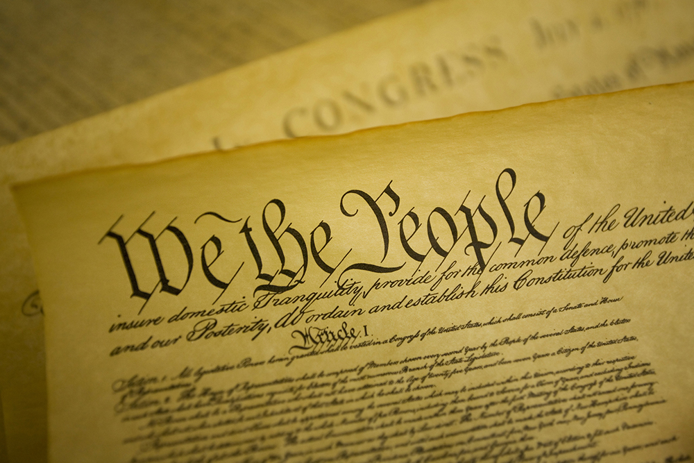 Image of the Constitution of the United States with "We The People" prominent at the top.