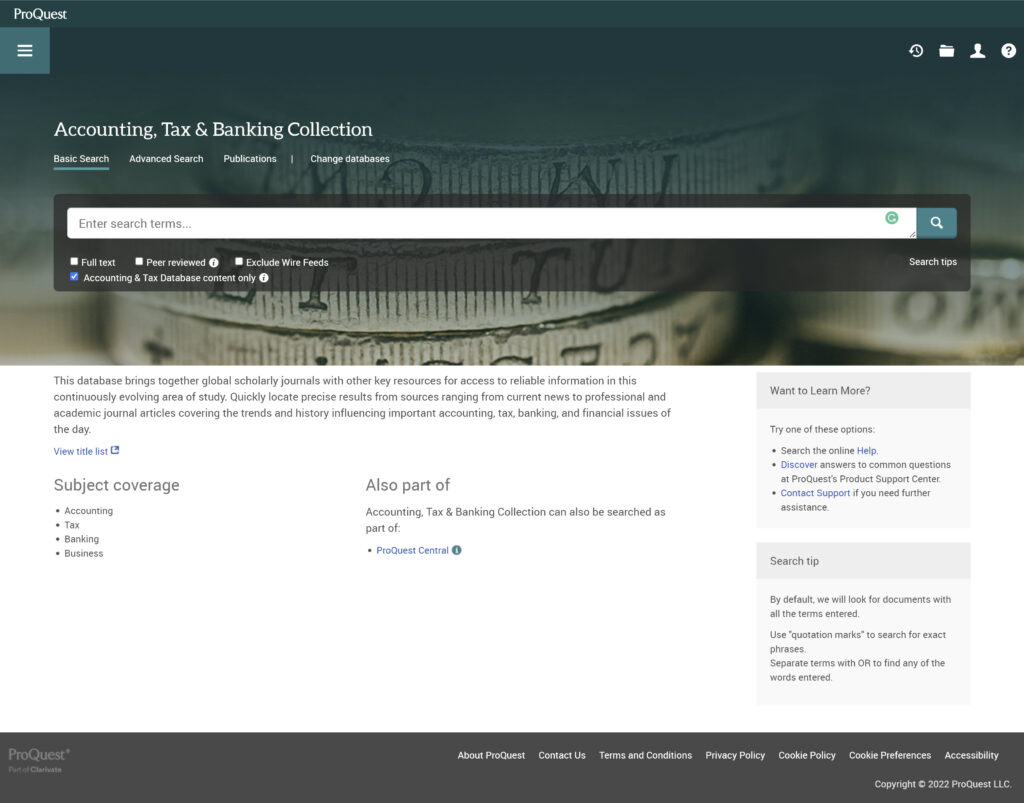 The Accounting, Tax & Banking Collection