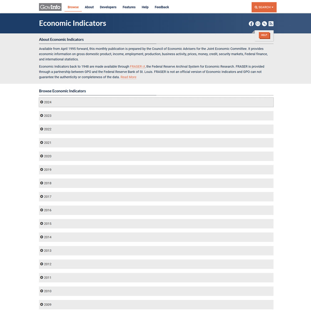 Economic Indicators (GovInfo)