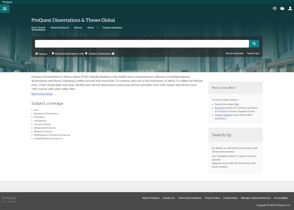 ProQuest Dissertations & Theses Global