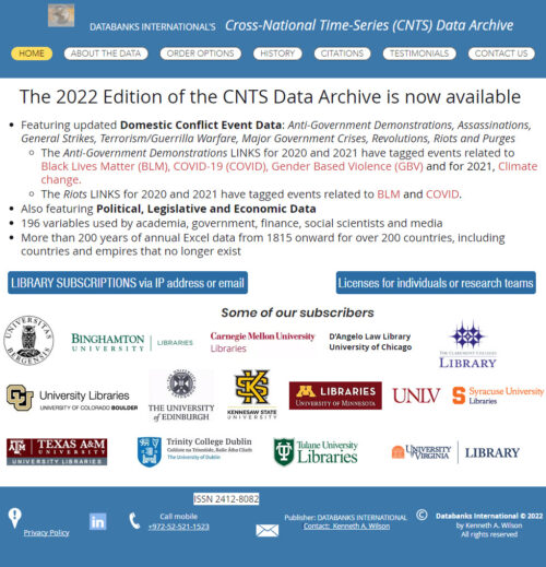 Cross-National Time Series (CNTS) Data Archive