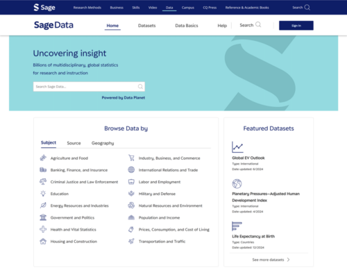 Data Planet (Sage Data)