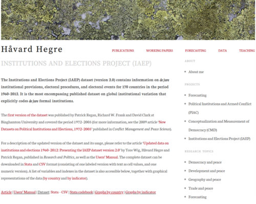 Institutions and Elections Project (IAEP)