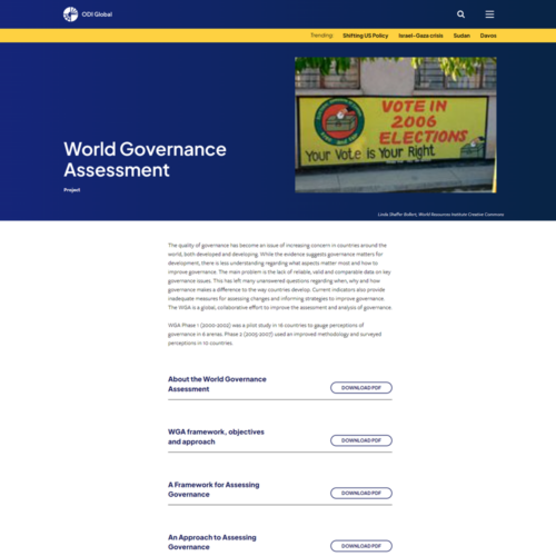 World Governance Assessment (WGA)