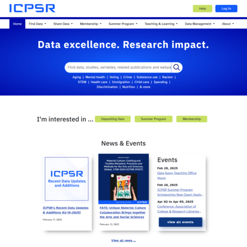 Inter-University Consortium for Political and Social Research (ICPSR)