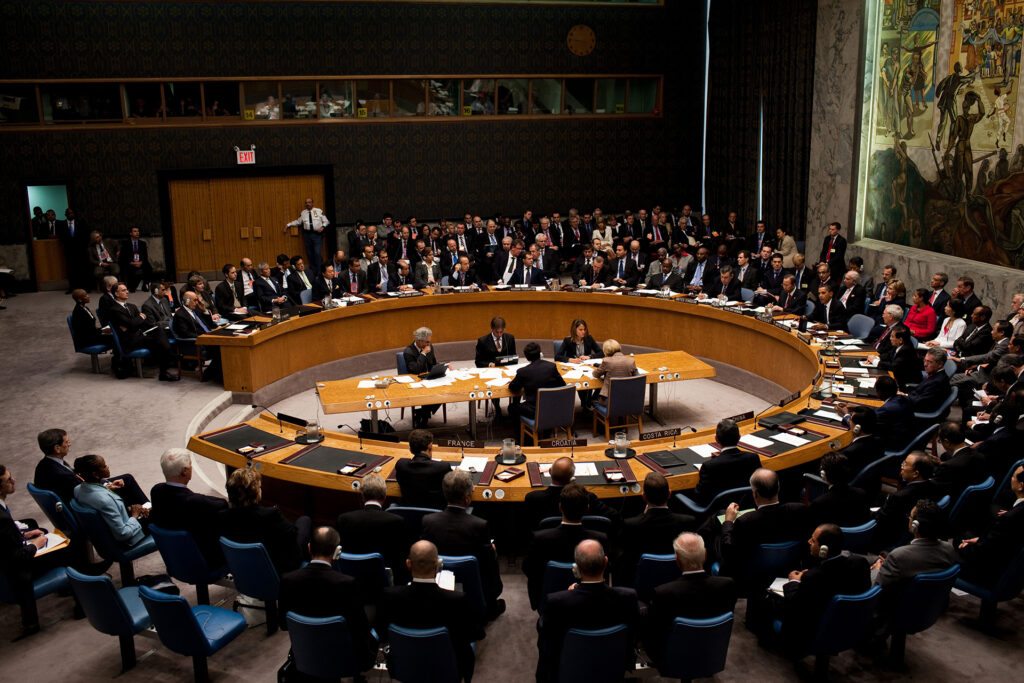 President Barack Obama chairs a United Nations Security Council meeting at U.N. Headquarters in New York City, Sept. 24, 2009. (Official White House photo by Pete Souza)