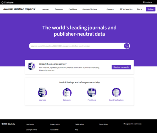 Journal Citation Reports
