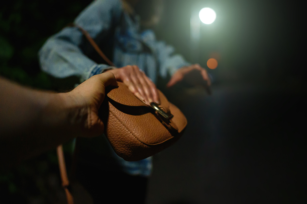 Victimology: Thief snatches bag from woman on the night street.