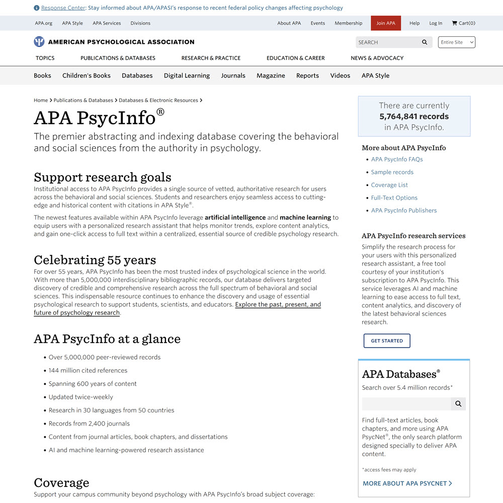 APA PsycInfo