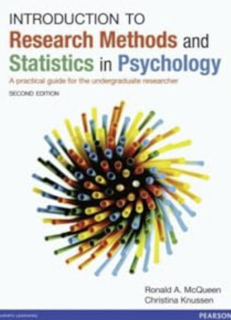 Introduction to research methods and statistics in psychology a practical guide for the undergraduate researcher