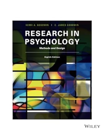 Research in psychology methods and design