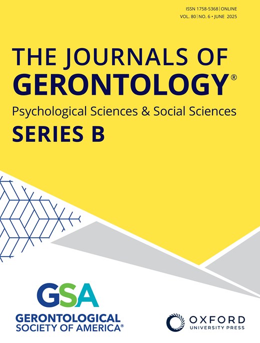 The journals of gerontology, series b