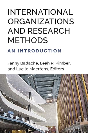 International organizations and research methods an introduction