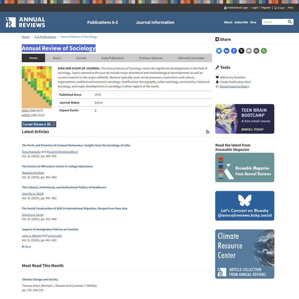 Annual review of sociology