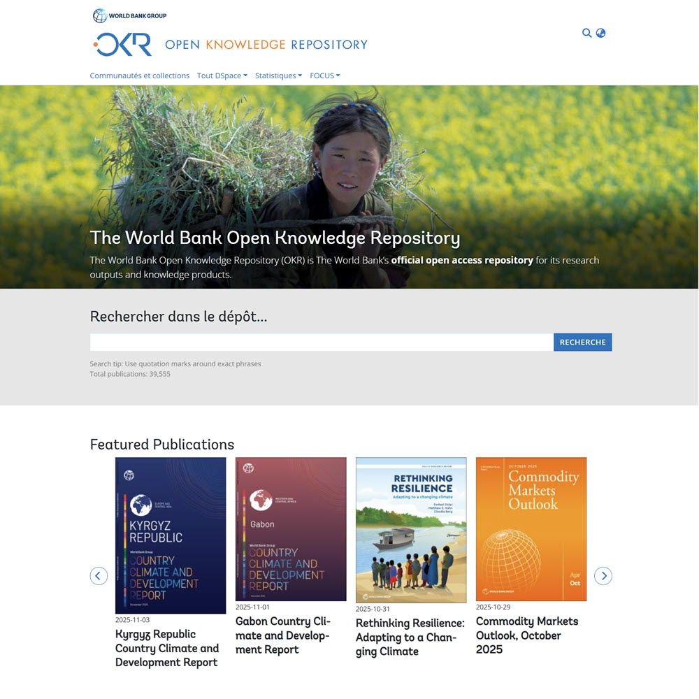 World Bank Open Repository Knowledge