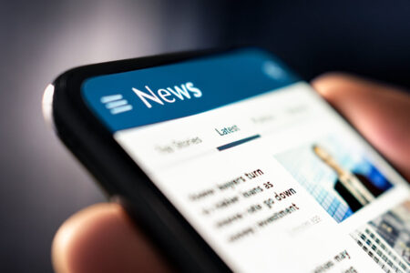 Digital News On Mobile Phone