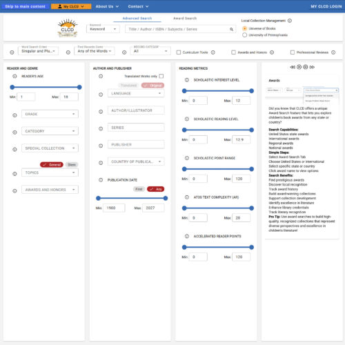 Children's Literature Comprehensive Database (CLCD)