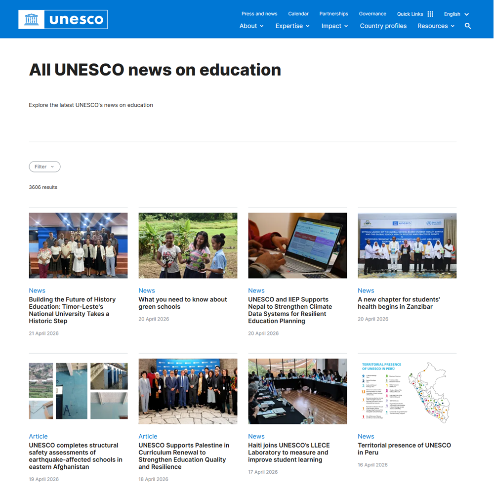 UNESCO News on Education