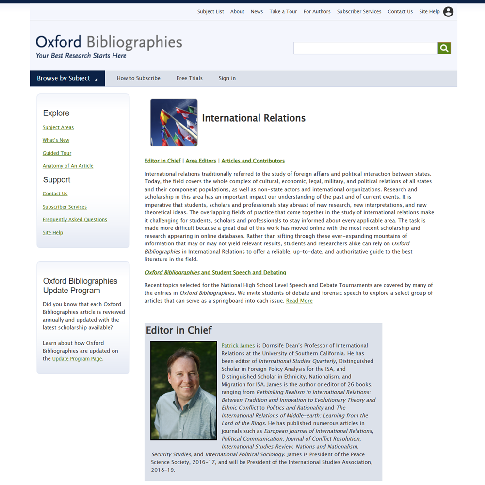 Oxford Bibliographies in International Relations