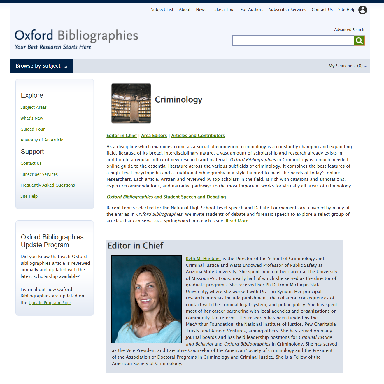 Oxford Bibliographies in Criminology