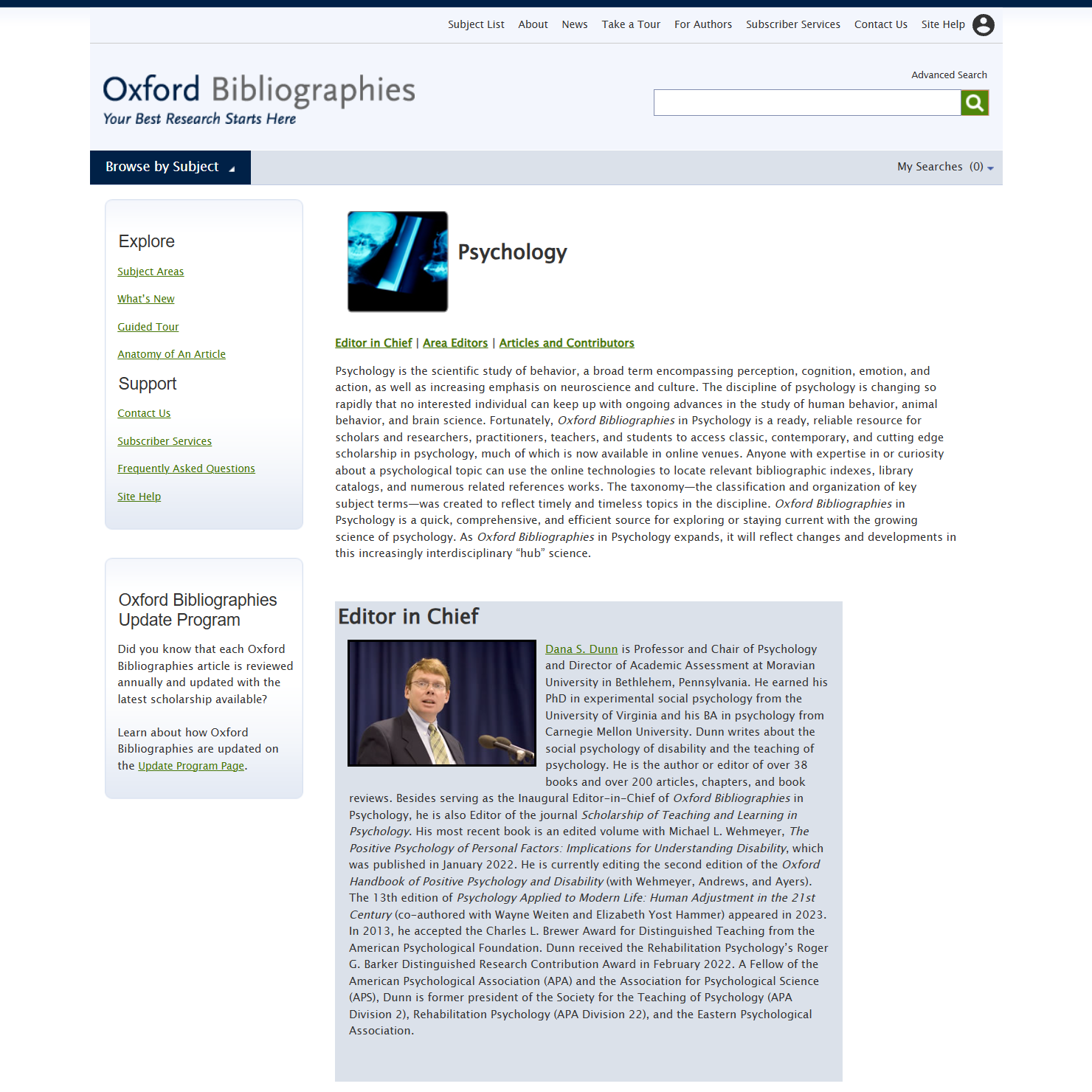 Oxford Bibliographies in Psychology