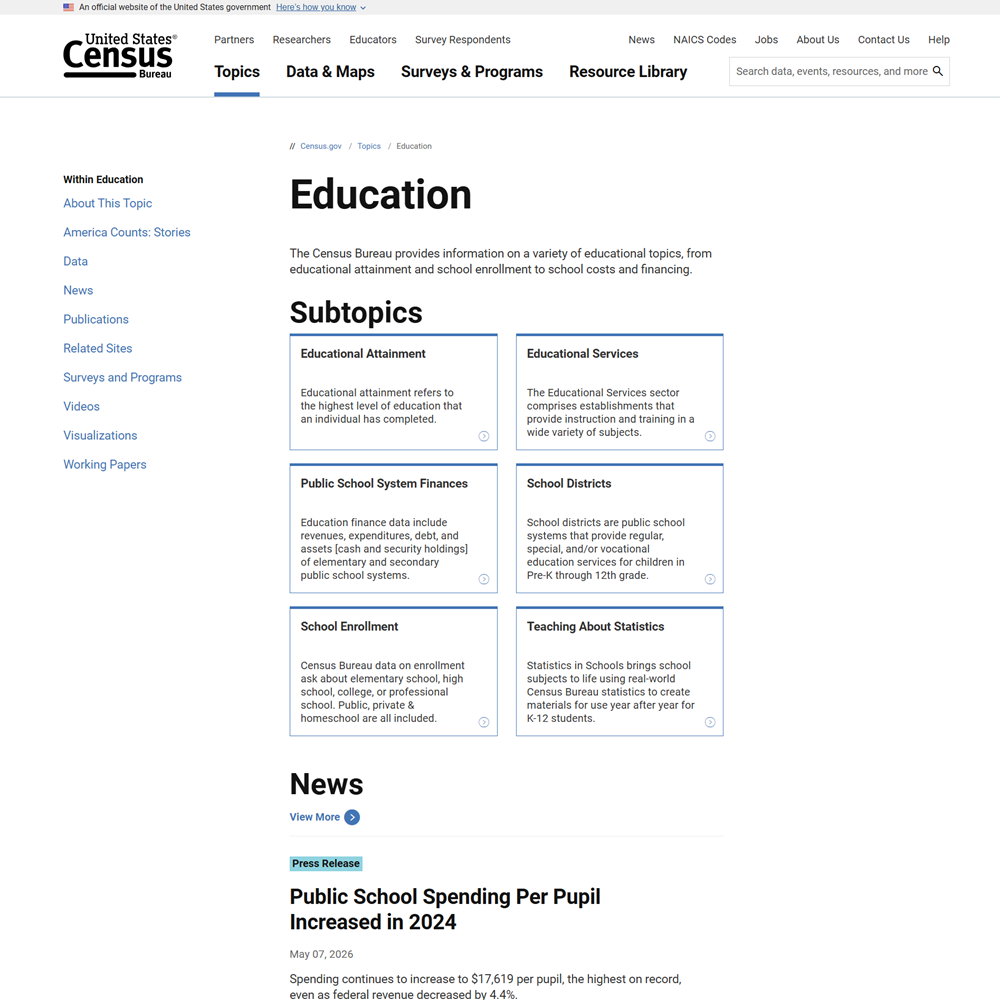 U.S. Census Education Information