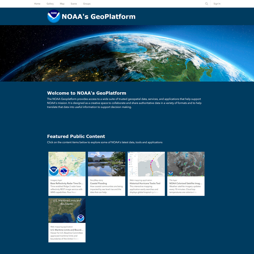 NOAA's GeoPlatform