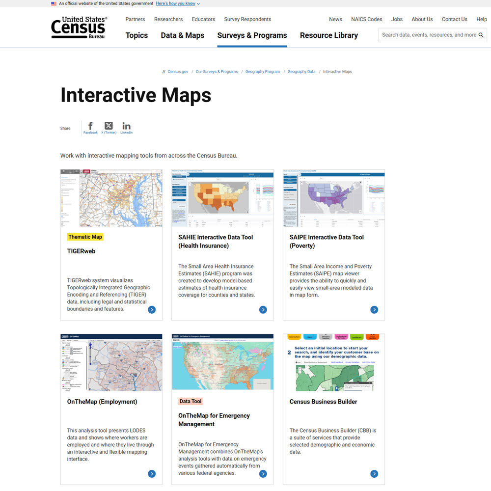 U.S. Census Interactive Maps