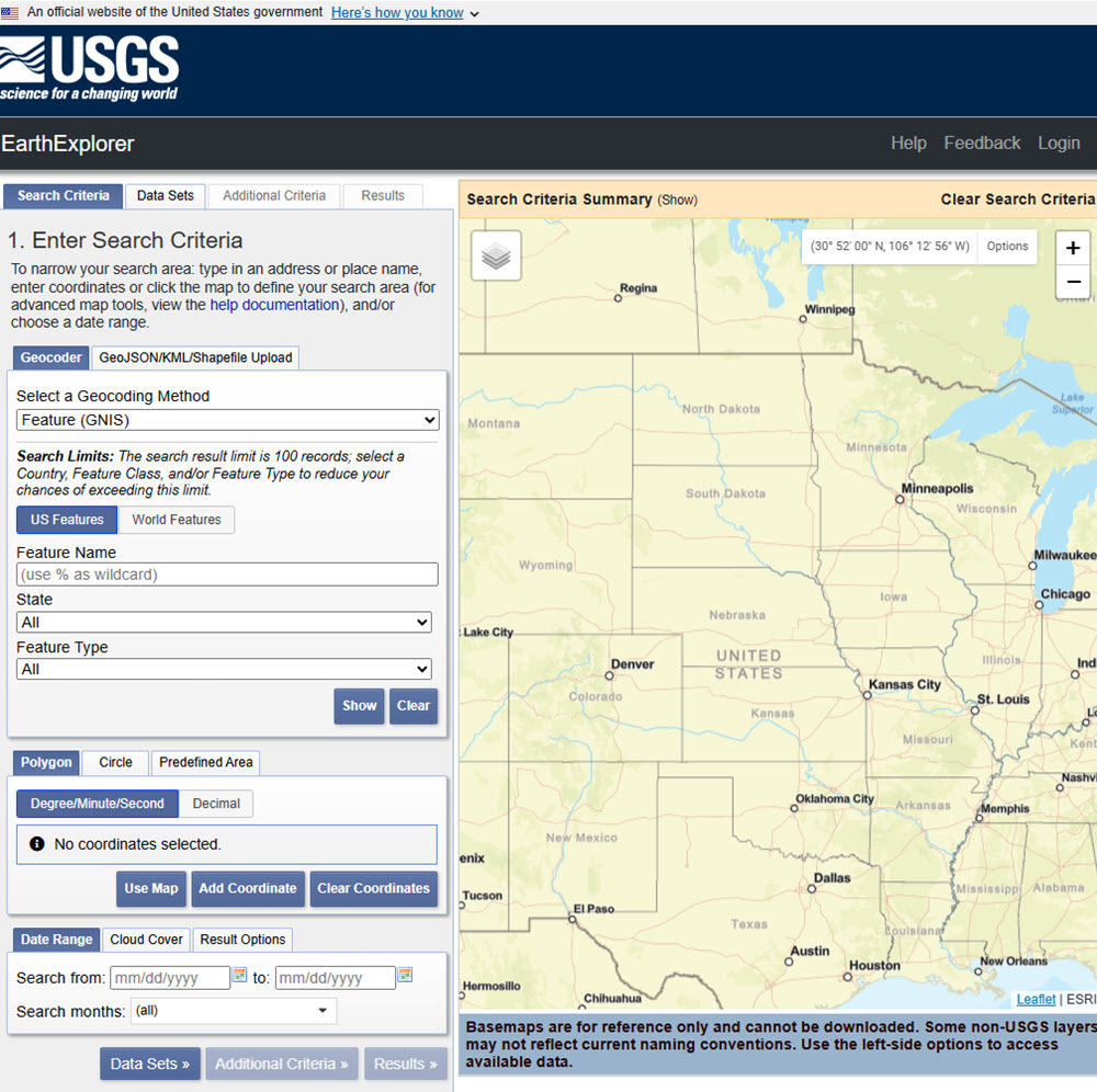 USGS EarthExplorer