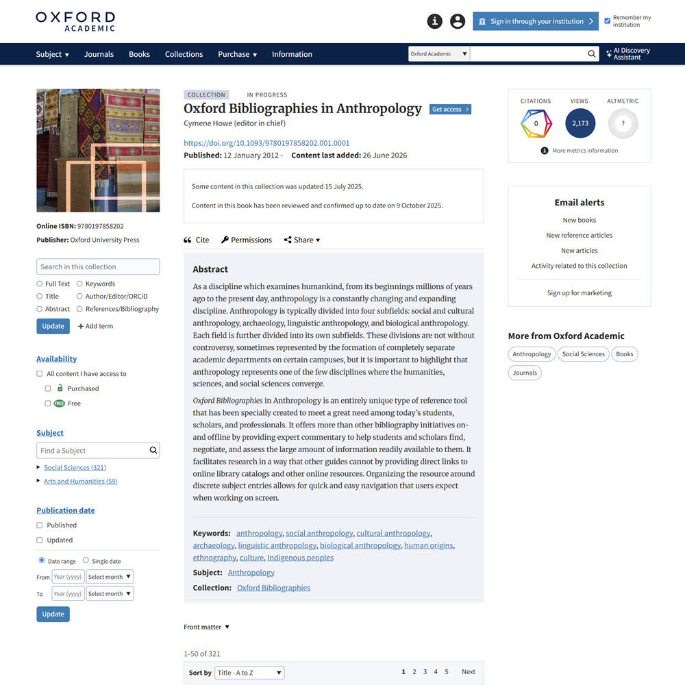 Oxford Bibliographies