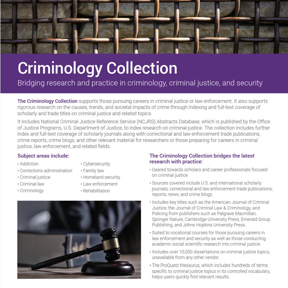 Criminology Collection (ProQuest)
