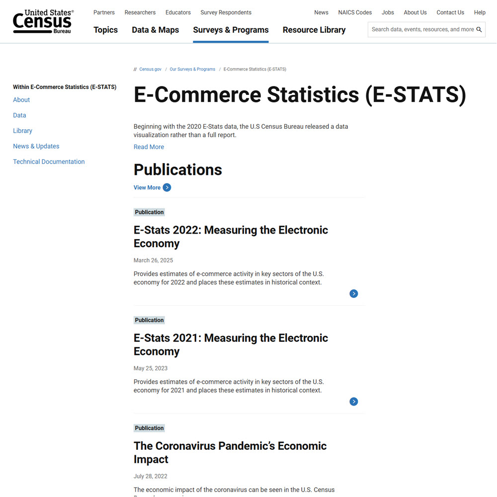 US Census Data ESTATS