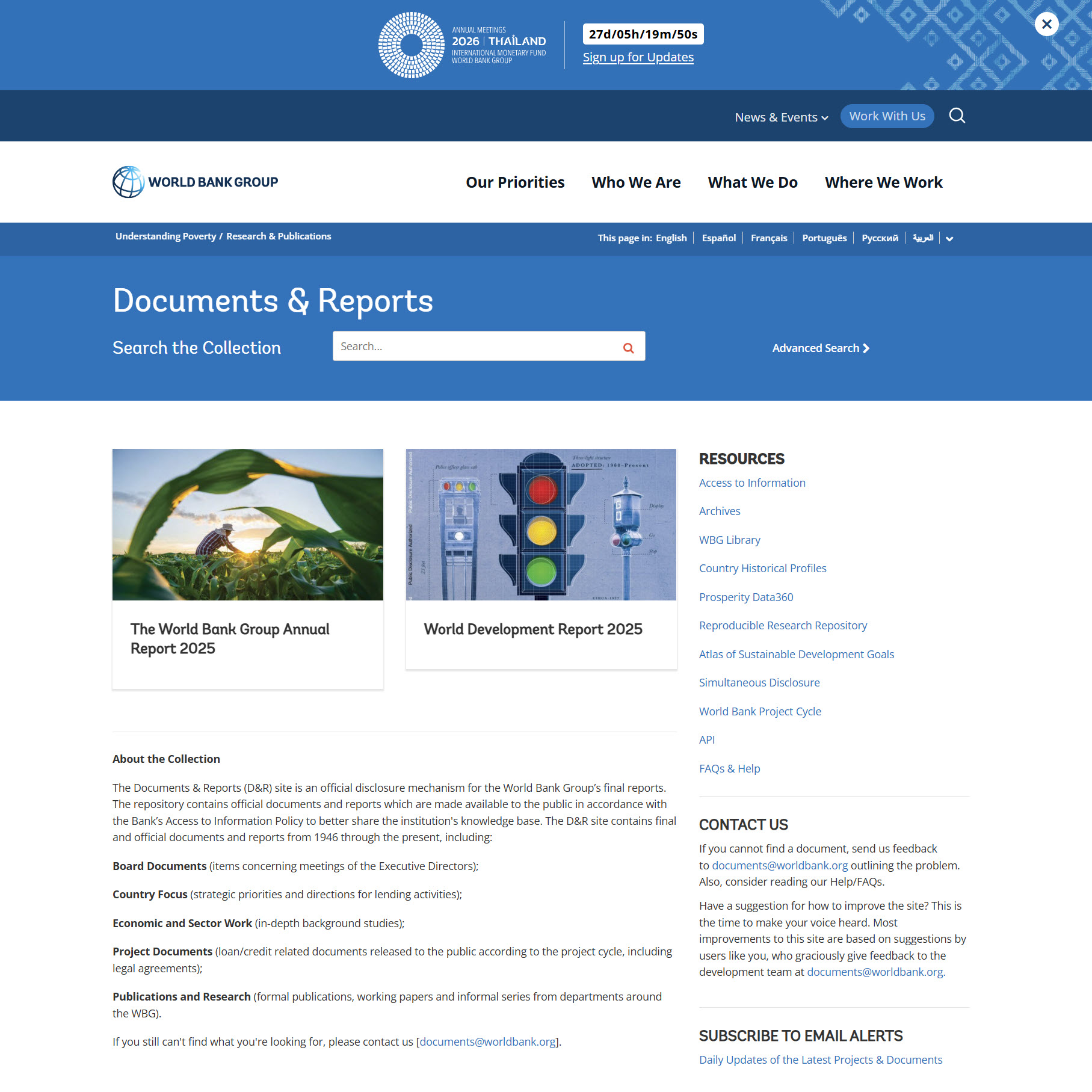World Bank Documents and Reports
